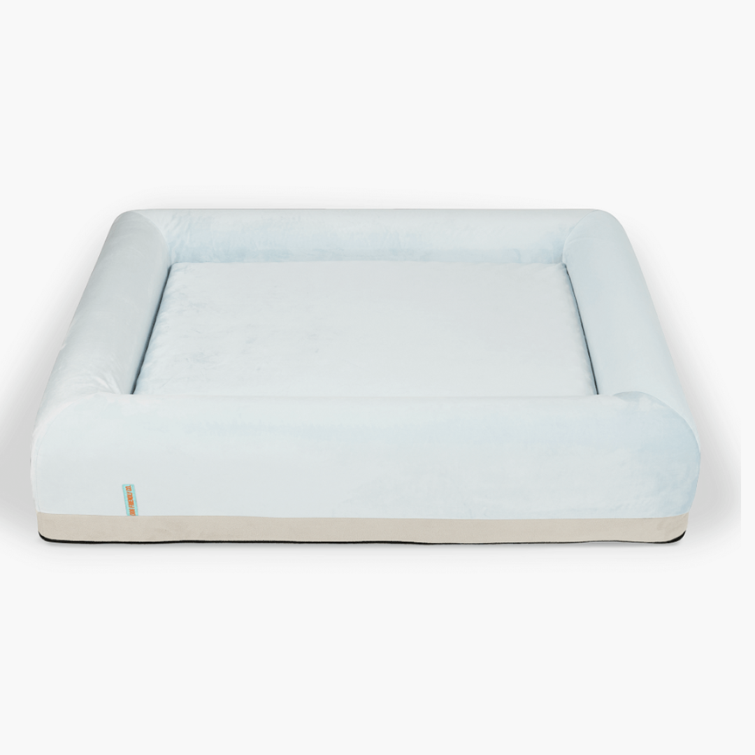 Premium Orthopedic Memory Foam Dog Bed - Sky Blue (Large)