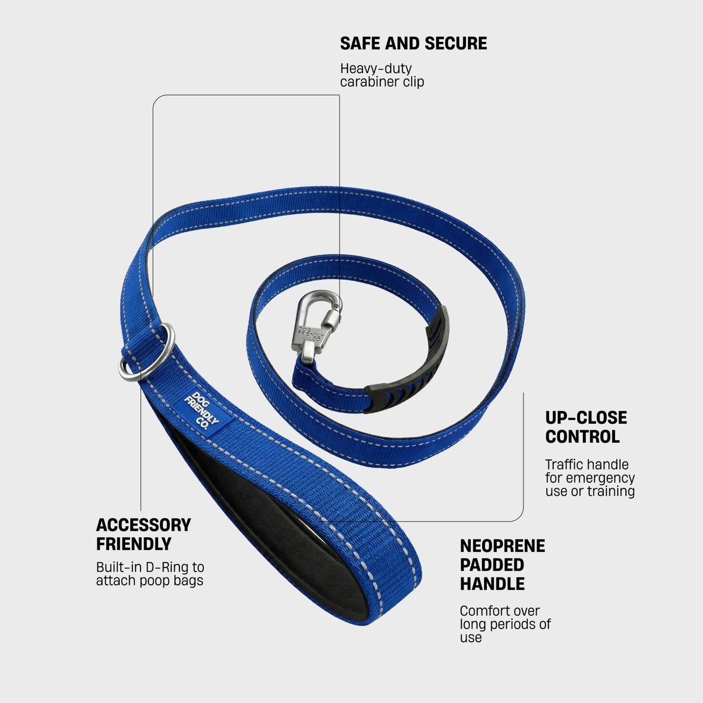 Classic Dog Leash - Classic Blue