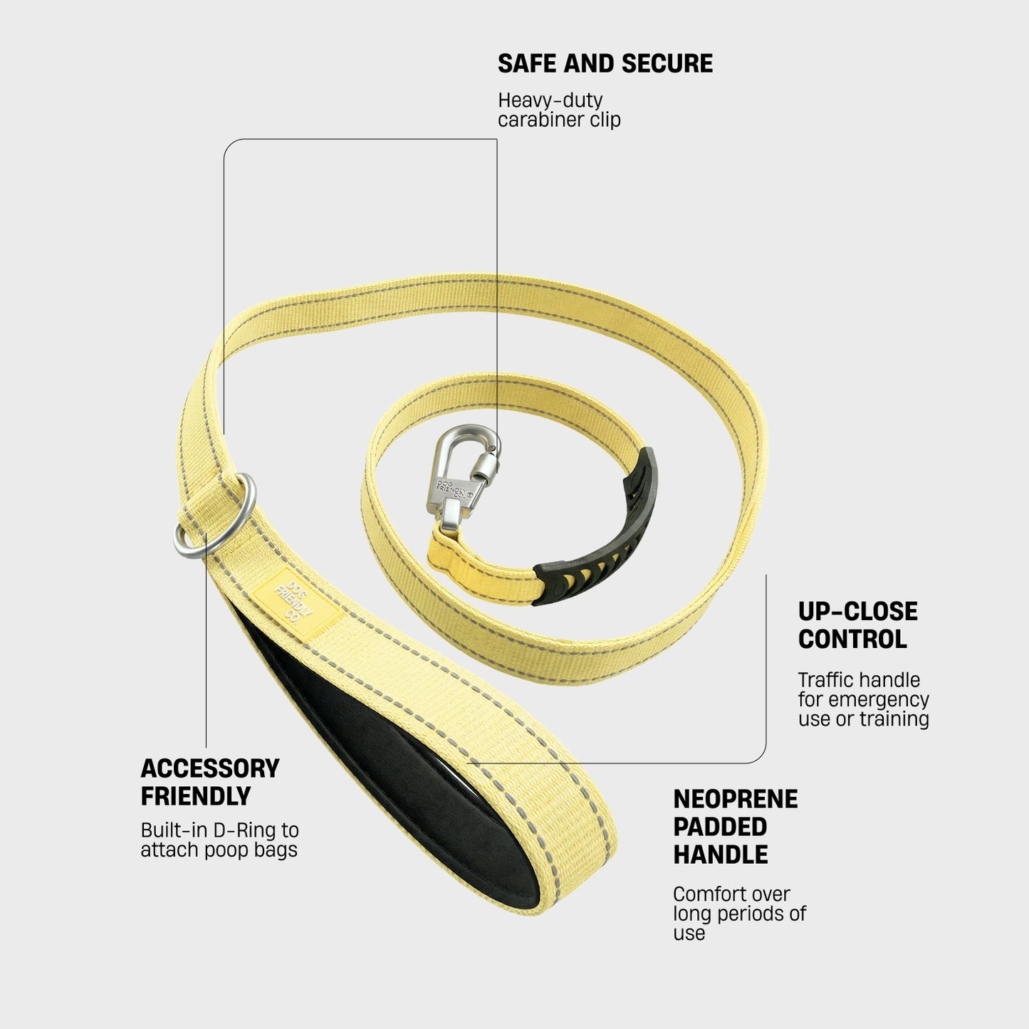 Classic Dog Leash - Yellow