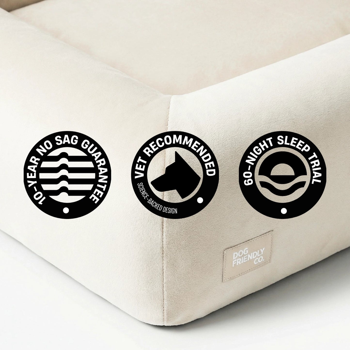 Premium Orthopedic Memory Foam Dog Bed - Beige (Small)