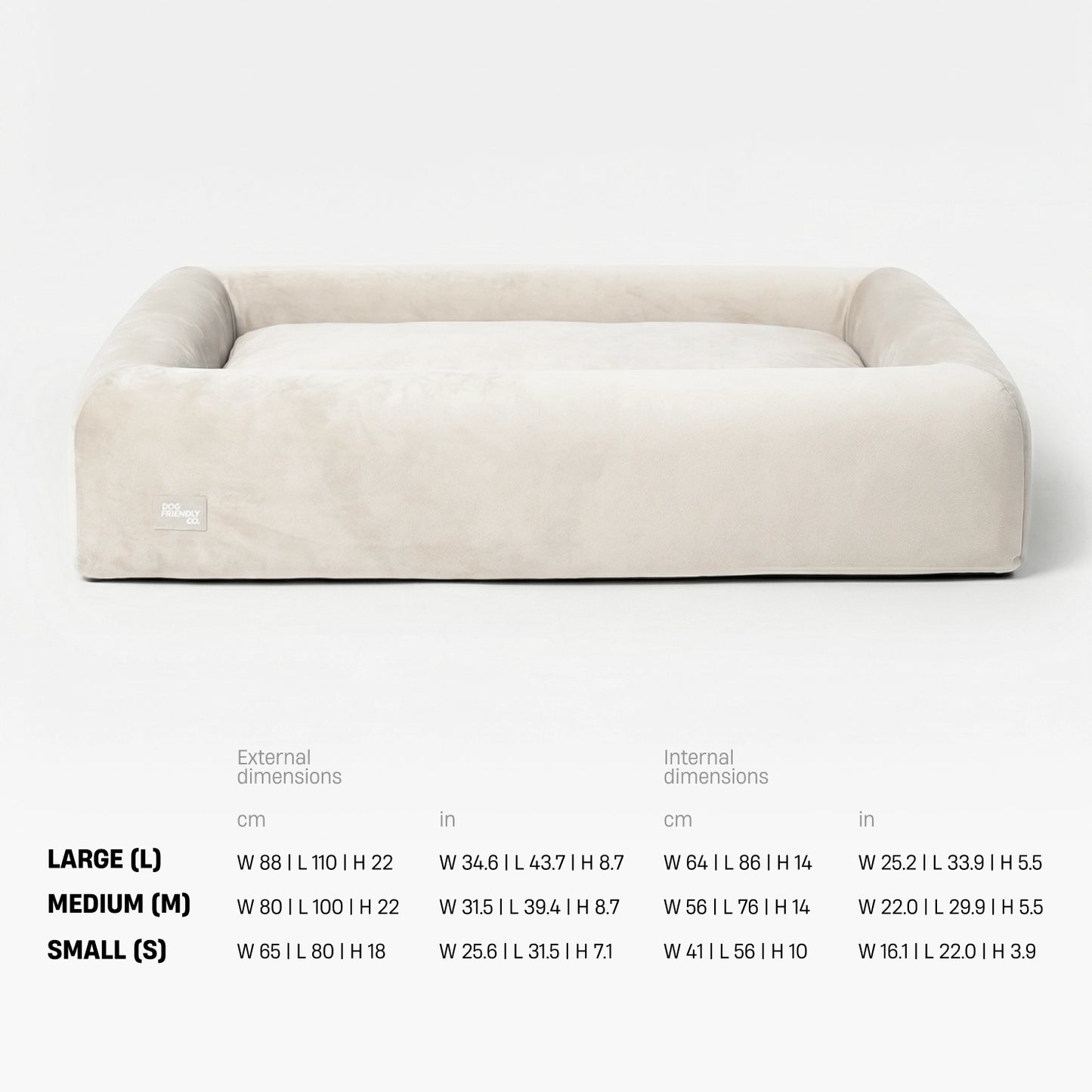 Premium Orthopedic Memory Foam Dog Bed - Beige