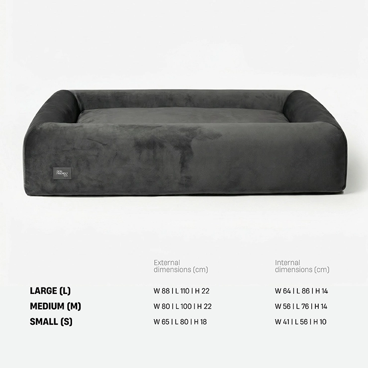 Premium Orthopedic Memory Foam Dog Bed - Charcoal