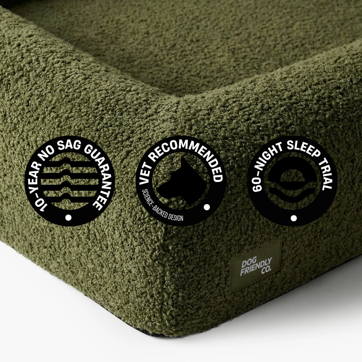 Dog Friendly Lifetime Warranty 60-Night Risk Free Trial.