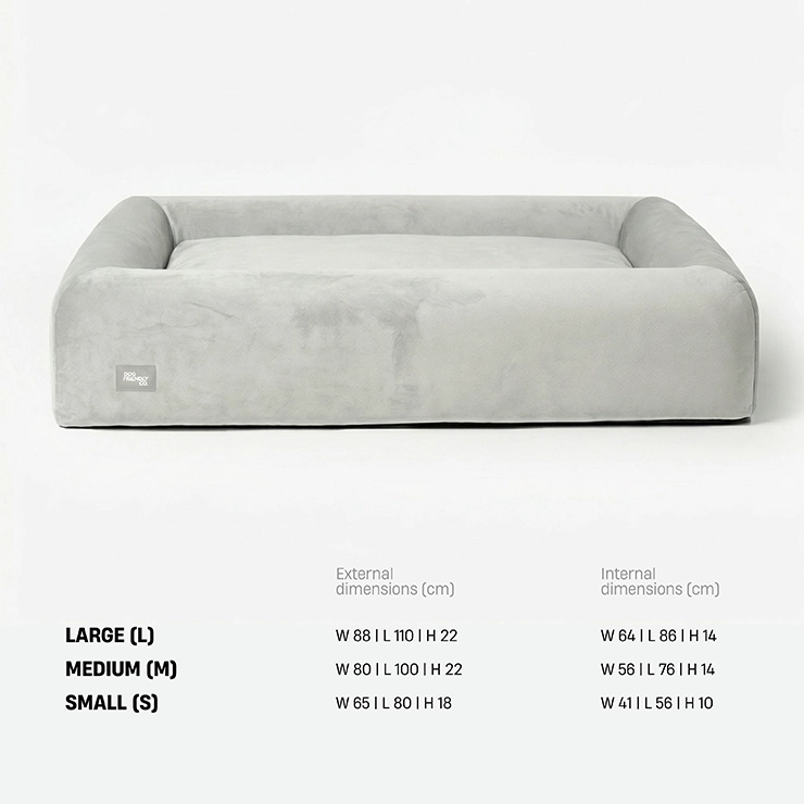 Premium Orthopedic Memory Foam Dog Bed - Grey