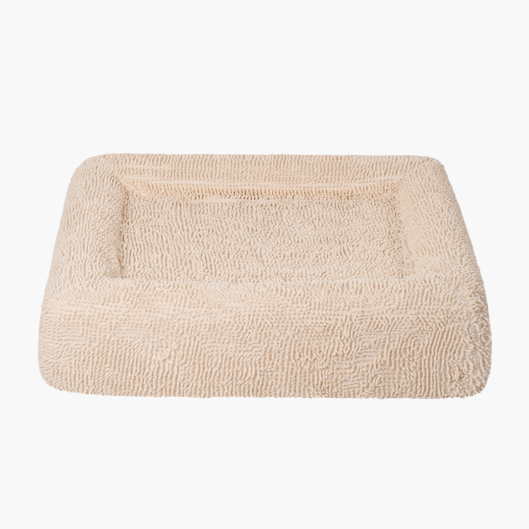 Plush Nap Easy Fit Dog Bed Cover - Cream