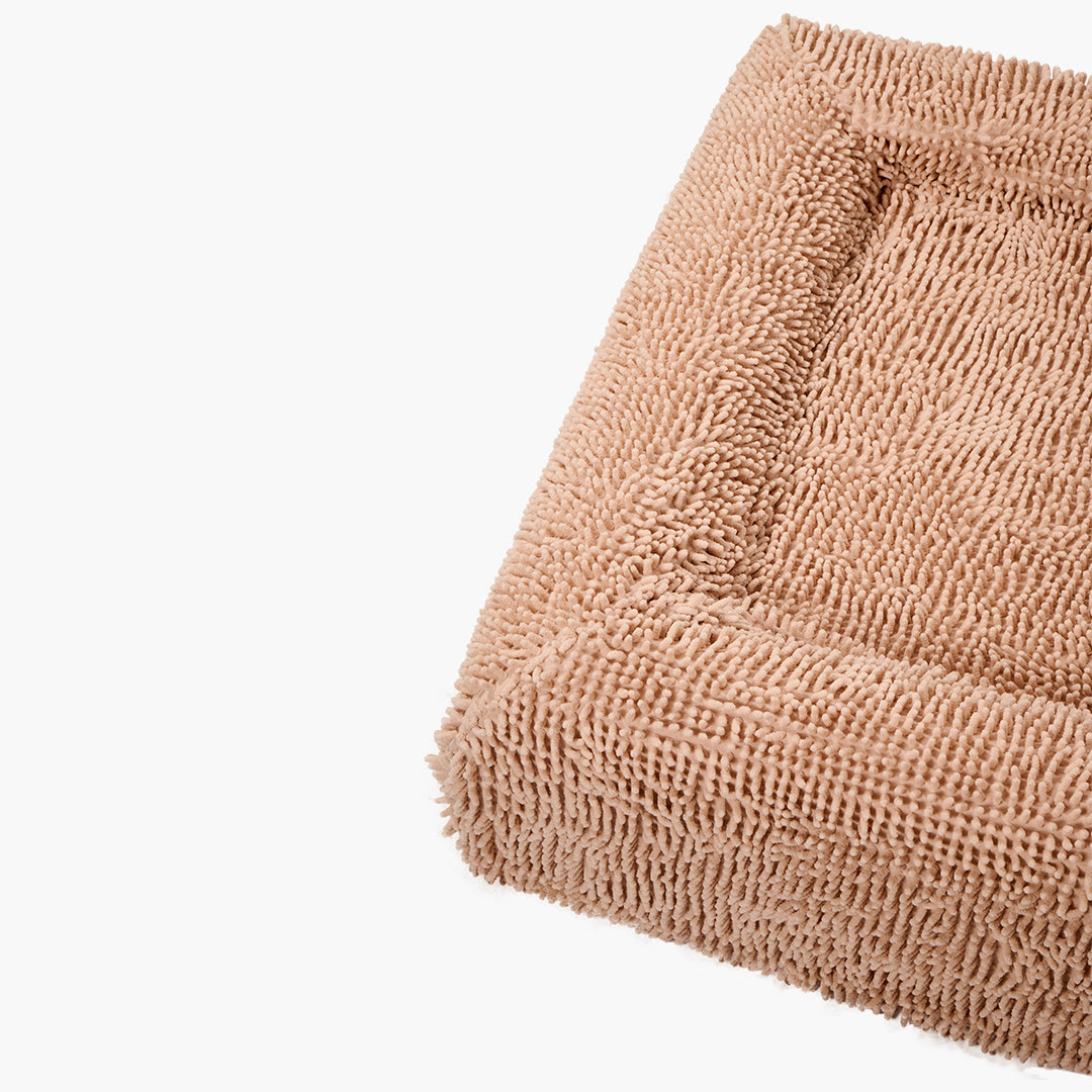 Plush Nap Easy Fit Dog Bed Cover - Brown